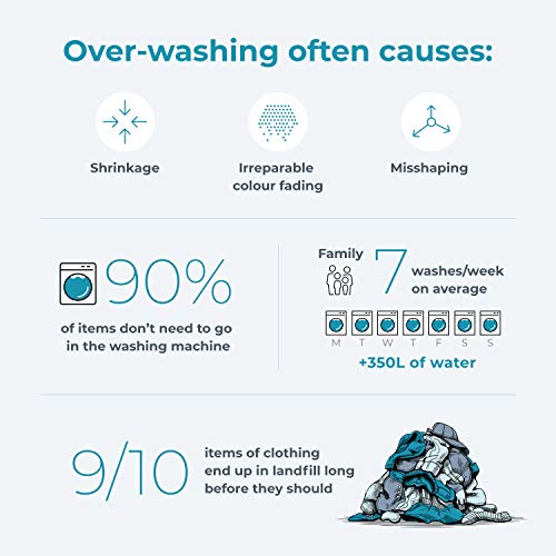 w'air 3-in-1 handheld duurzaam complete kledingverzorgingsproduct met starterontreinigingspakket, wit, 4,8 kg - Image 7