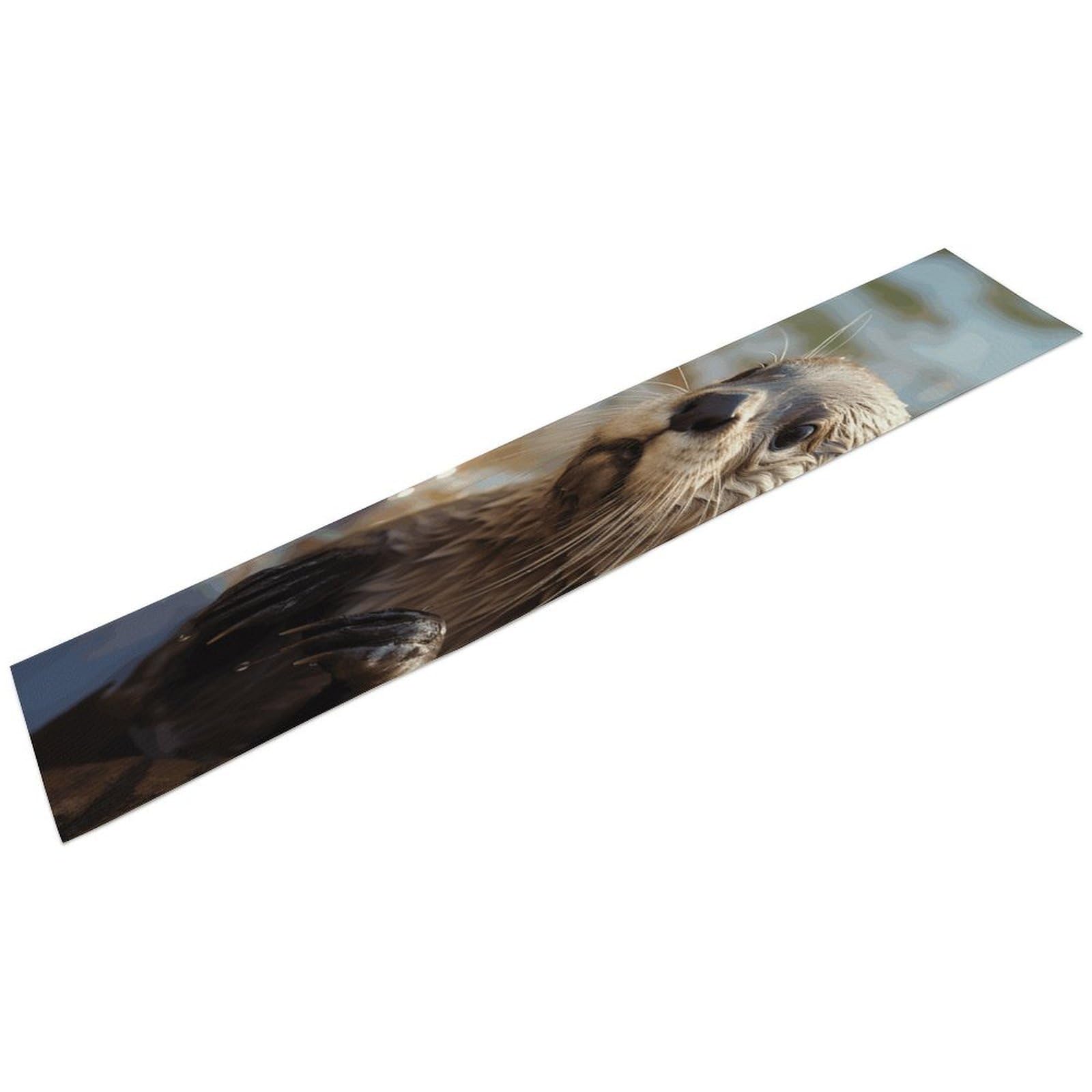 Otter Playing in The Water Table Runner 13" X 72" Exquisite Linen Table Runner Wrinkle Resistant Farmhouse Rustic Table Runners Seasonal Table Decoration for Kitchen Dining Home Party