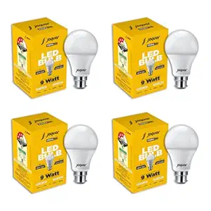 Jaquar Prima 9W B22 LED Bulb | 9 Watt Cool White B22 Base LED Bulb (Pack of 4)
