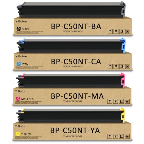 Image of High Yield BP-C50NT Toner Cartridge 4-Pack Replacement for Sharp BP-C50NT-BA BP-C50NT-CA BP-C50NT-MA BP-C50NT-YA Compatible with Sharp BP-C535WD BP-C535WR BP-C545PW BP-C545WD Printer