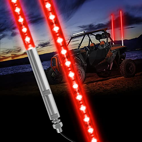 4FT LED Whip Light, DING.PAI 1.2M Red LED Lighted Whip Antenna for UTV ATV RZR Can-Am Off-Road...