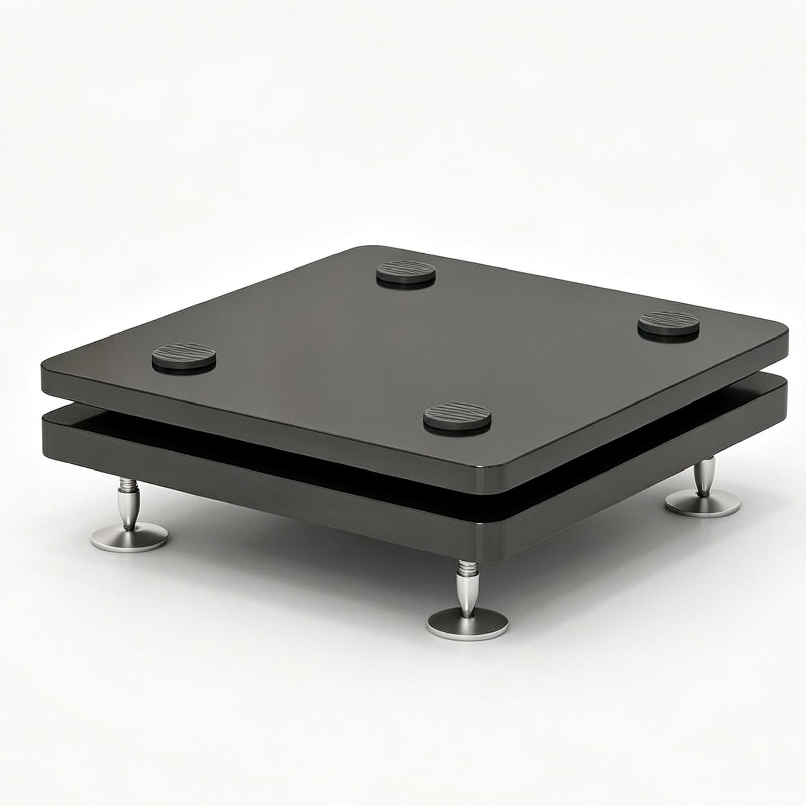 Lautsprecher-Isolationsständer mit verstellbaren Spike-Füßen, Subwoofer-Plattform, MDF-Audiobasis for Studiomonitor, Boden-HiFi-System und Heimkino, Vibrationserhöhung