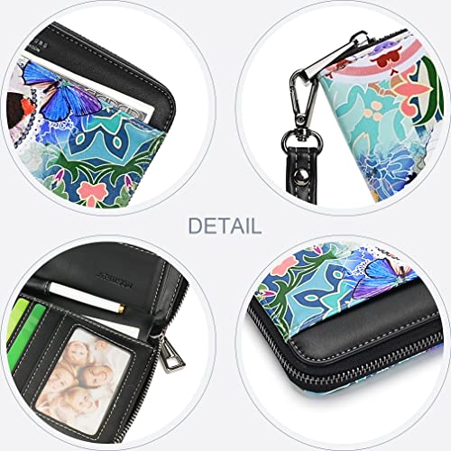 Aphison Women Wallets Large Capacity Clutch Purse For Women Ladies Wallet Clearance Credit Card Holder Womens Rfid Wallet Moon Cute Cow Cat Elephant Fox Cell Phone Purse #TOP2