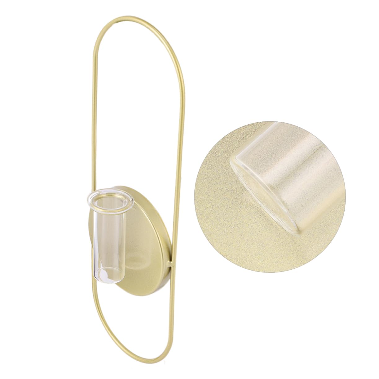 FUNOMOCYA Oval Wall Candlestick Wall Hanging Sconce Gold Candle Holders Rustic Decor Easy Assembly