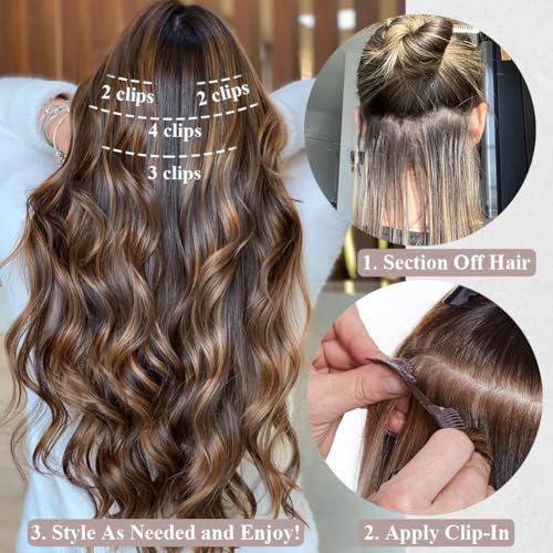 Clip in Hair Extensions 4PCS Black Hair Extensions Clip ins for Women 10 Inch Body Wave Short Wavy Hair Extensions Thick Syntheitc Hairpieces - Image 5