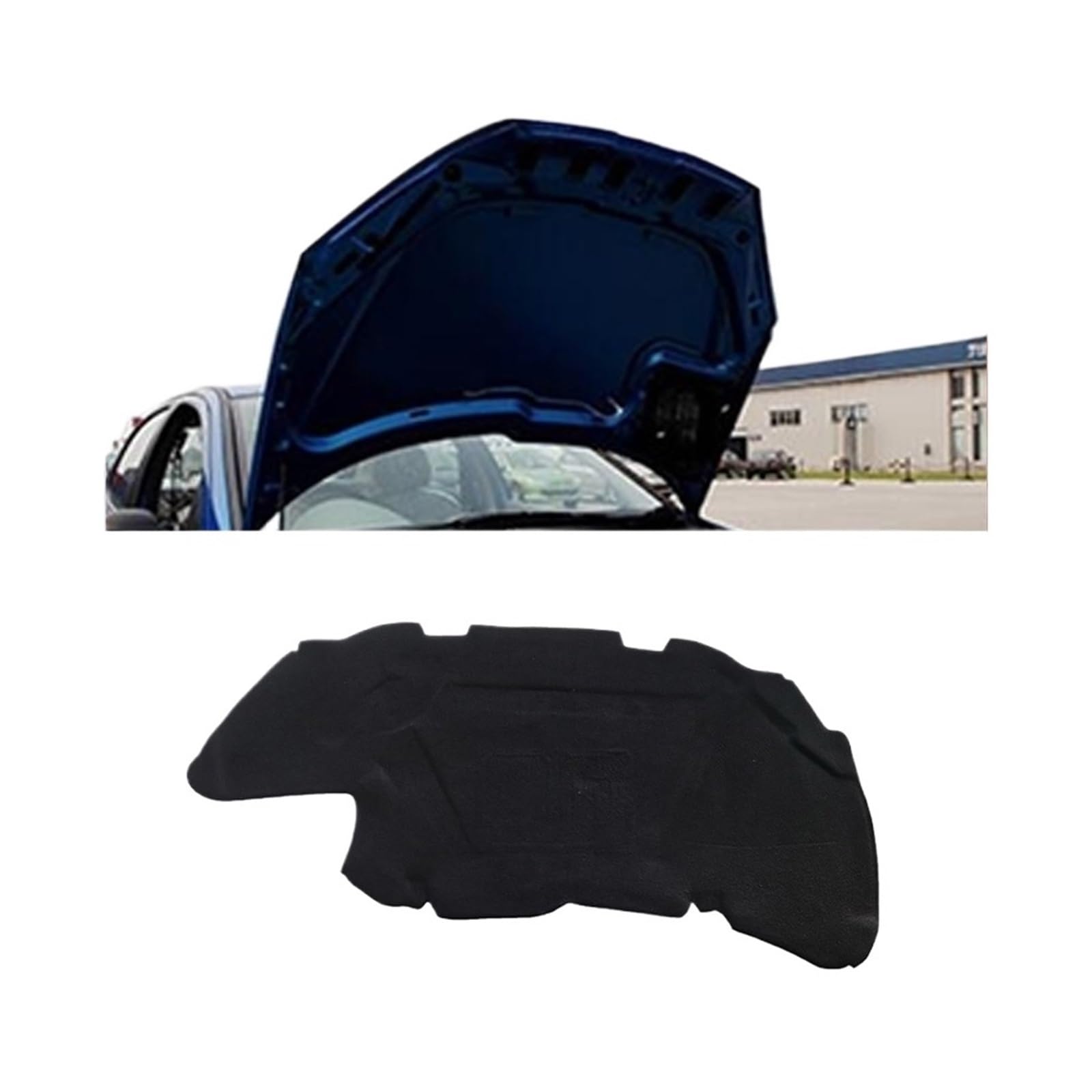 Wuqqxxqcm 2003-2013 Insulation Cotton Pad Compatible For Peugeot 206 2003 2004 2006 2007 2008 2009 2010 2011 2012 2013 Accessories Heat Sound Cover