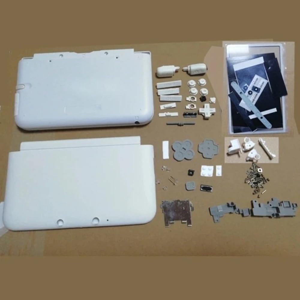 Carcasa completa de repuesto para Nintendo 3DS XL, funda de consola de mano personalizada con botones, cubierta de piezas, consola no incluida, color blanco