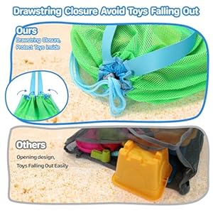 Beach Toy Bag - Extra Large Mesh Beach Bag Tote for Sand Toy with Drawstring Beach Toy Bag Extra Large Mesh Beach Bag Tote for Sand Toy with Drawstring
