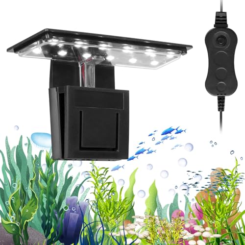 Adiwo Luz de Acuario LED X3 - Iluminación para Tanque de Peces 220V 5W - 12 LEDs Mini para Plantas Acuáticas