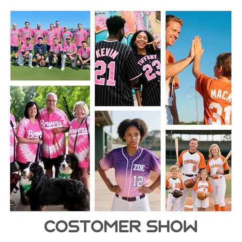 Custom Baseball Jersey Personalized Name, Number & Logo Baseball Shirts Sports Uniform for Men, Women & Youth miniatura 3