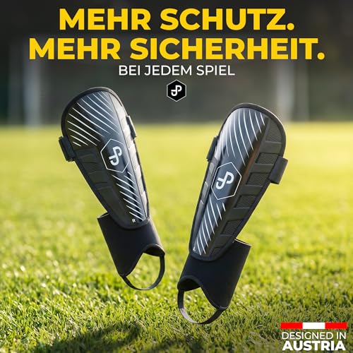 JDP Schienbeinschoner Kinder Fussball mit Knöchelschutz, bequeme Fußball Schienbeinschoner Kinder ab 6 Jahre ab ca. 125 cm Körpergröße… – Ansicht 7
