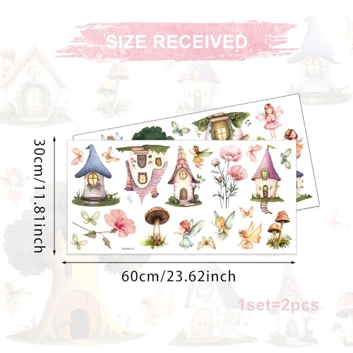 Vinilos decorativos de hongos del bosque Woodland 23.62x11.81 in miniatura 2