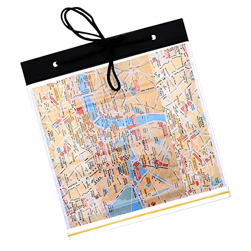 Waterproof Map Holder Case Clear Map Holder Waterproof Map Case A4 Map Holder Waterproof Walking Clear Map Case Waterproof Hiking Pouch Holder with Window & Lanyard Map Holder for Hiking Camping