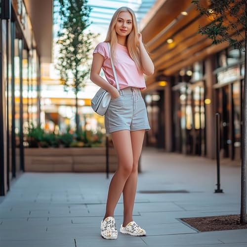 Dog Print Womens Mules Slip on Sneaker Round Toe Classic Garden Clogs Low Top Loafers Tennis Shoes4