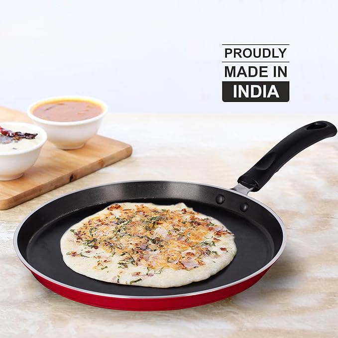 IDEAL PRIME Heavy Duty Aluminum Non-Stick Flat Dosa Tawa 29 cm Diameter Rust Proof Roti Tawa Dosa Pan Omelet Pan Cookware Pack of 1