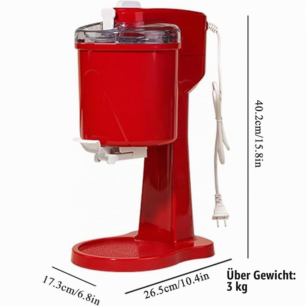 Tragbare Mini-Softeismaschinen, 1000-ml-Softeismaschine, Haushalts-Obst-Softeismaschine, einfache Reinigung, Joghurt-Sorbet-Eiscreme-Werkzeug for Zuhause, Bar, Café