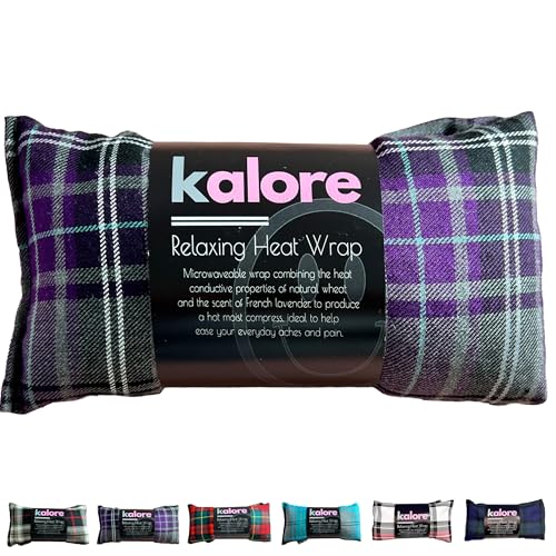 Koddle Purple Tartan Heatpack XL with 800g Wheat | Heat Wrap Body Wrap for Pain Relief & Relaxation | Suitable for Back Pain Period Pain & Migraine Relief Turquoise Tartan Medium 1.0 count