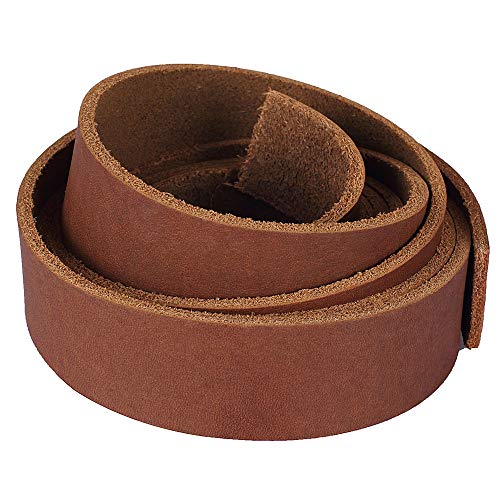 LolliBeads (TM) Genuine Leather Strap Leather Strip 1 Inch Wide and 72 Inches Long, Brown, Brown_1inch, 1inches_2yards - Image 4