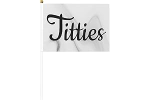 Six Piece Small I Love Titties Flags on Stick