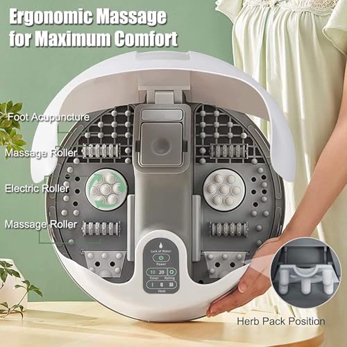Masajeador Sauna de Pies con 3 Niveles de Calor - Bañera para Pies con 6 Rodillos de Masaje Shiatsu, Tiempo y Temperatura Ajustables - Alivio de Estrés para Fatiga y Pies Cansados miniatura 3