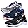 Kit 3 Pares Tênis Masculino Esportivo Academia Treino Musculação Caminhada Combo (Cinza+Laranja+Preto, BR, Adulto, Numérico, 37)