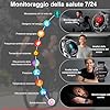 YUPENG AI Smartwatch Uomo ChatGPT ECG/𝐆li𝐜e𝐦ia/HRV/Lipidi/Acido Urico/BMI, 1.53" Orologio Fitness Chiamate/Torcia, 24H Pressione Sanguigna/Sonno/Temperatura/Cardiofrequenzimetro/SOS, Android iOS