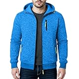 Genérico Chaqueta Hombre Invierno con Capucha Polar Paño Elegante Chaqueta Hombre Trabajo Chaquetones Acolchada Tallas Grandes Softshell Sudadera Ski Invierno Rebajas 2#Azul M