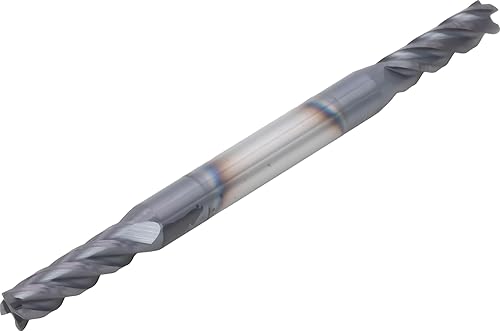 Miniatura 29 de CME - 10 fresas de carburo micrograno, punta cuadrada, doble extremo, revestimiento TiAlN, diámetro de fresado de 3/16 pulgadas, longitud de corte