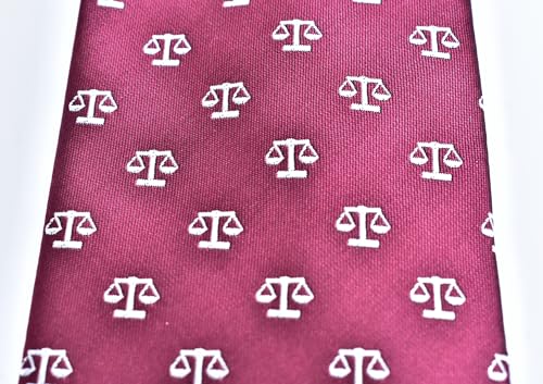 Image of Maker V Lawyer Necktie - Lawyers Gift for men, Scales of Justice, Bar Exam, Law School Graduation, Law Firm