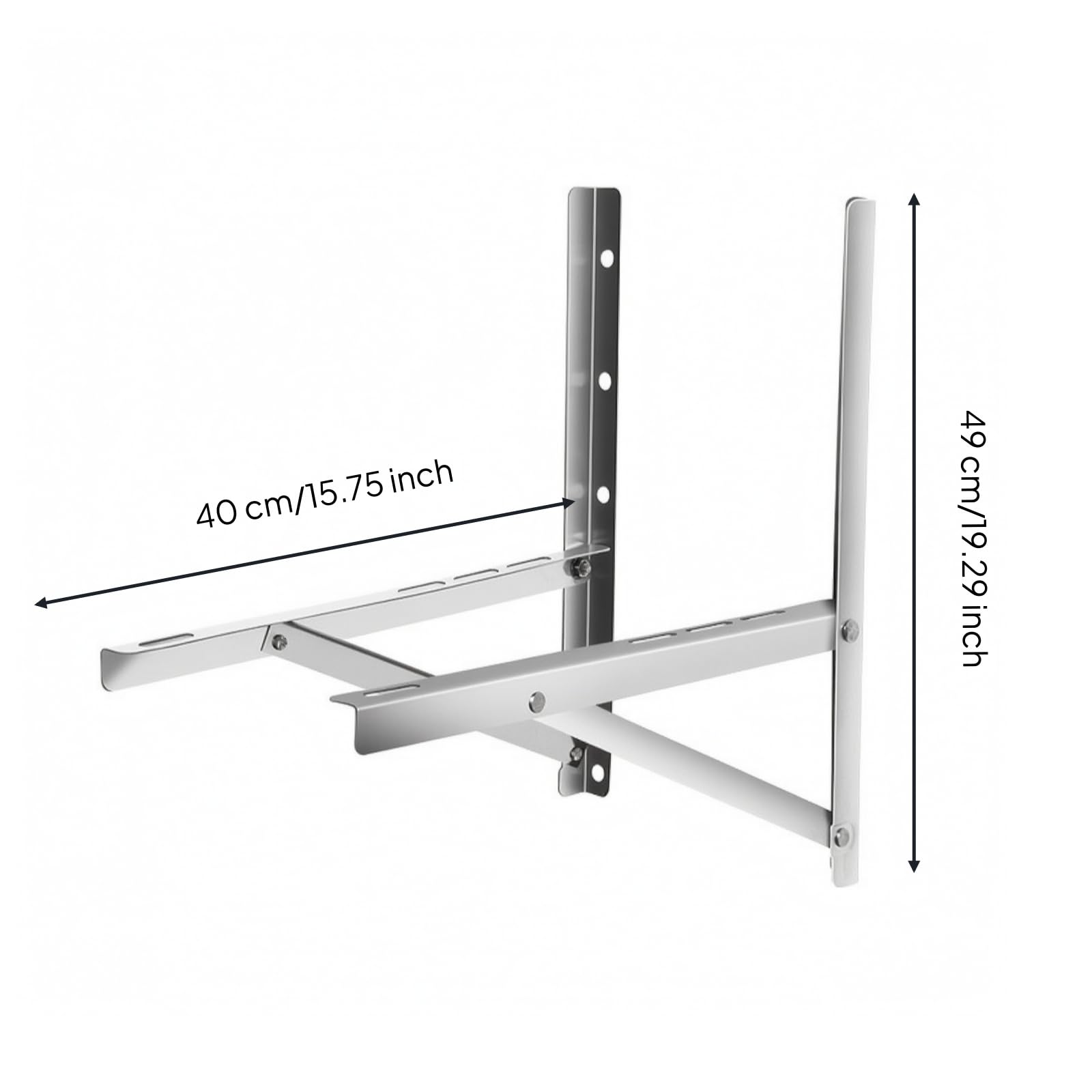 Staffa per Unità Esterna in Acciaio Inox , size to 2 | Staffa per Climatizzatore, Resistente Alle Intemperie, Parete, Esterno