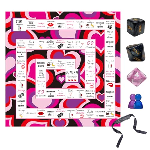 Couple Board Game for Date Night - Romantic Couple Games for Date Night Sexy Board Games for Couples Sex Games for Couples Sex Dice Game Sex Board Game for 2 Players