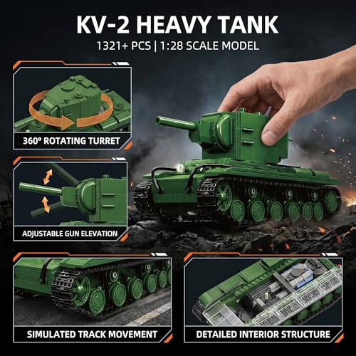 serfiman SF-LY-97005 Building Block Tank Great Gift for Adults(1038+Pieces) SF-LY-97005 — view 3