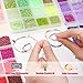 EuTengHao 57600pcs 2mm Glass Seed Beads Small Craft Beads for DIY Bracelet Necklaces Crafting Jewelry Making Supplies with Beading Needles Elastic Strings (144 Colors, 400Pcs Per Color)