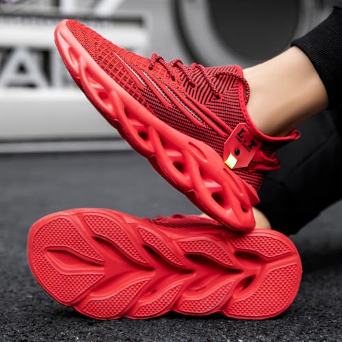 Image of DLWKIPV Men Running Shoes Men's Tennis Shoes Lightweight Breathable Fashion Sneakers Non Slip Workout Gym Shoes for Running