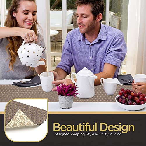 Fennoma Hotrun 2 In 1 Trivet And Decorative Table Runner Handles Heat Up To 356F, Anti Slip, Waterproof, And Convenient For Hot Dishes And Pots (Roku) #TOP2