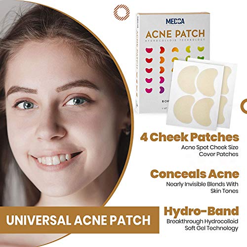 Medca Acne Care Pimple Patch Absorbing Cover - Cheek Size Acne Spot Treatment Hydrocolloid Bandage Face & Skin Spot Patch Conceals Acne, Reduces Pimples And Blackheads #TOP4