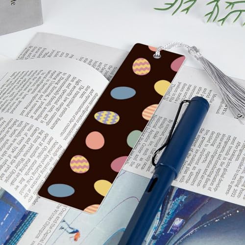 Lot de 6 marque-pages Happy Easter-Day à fond plat pour livre - 5