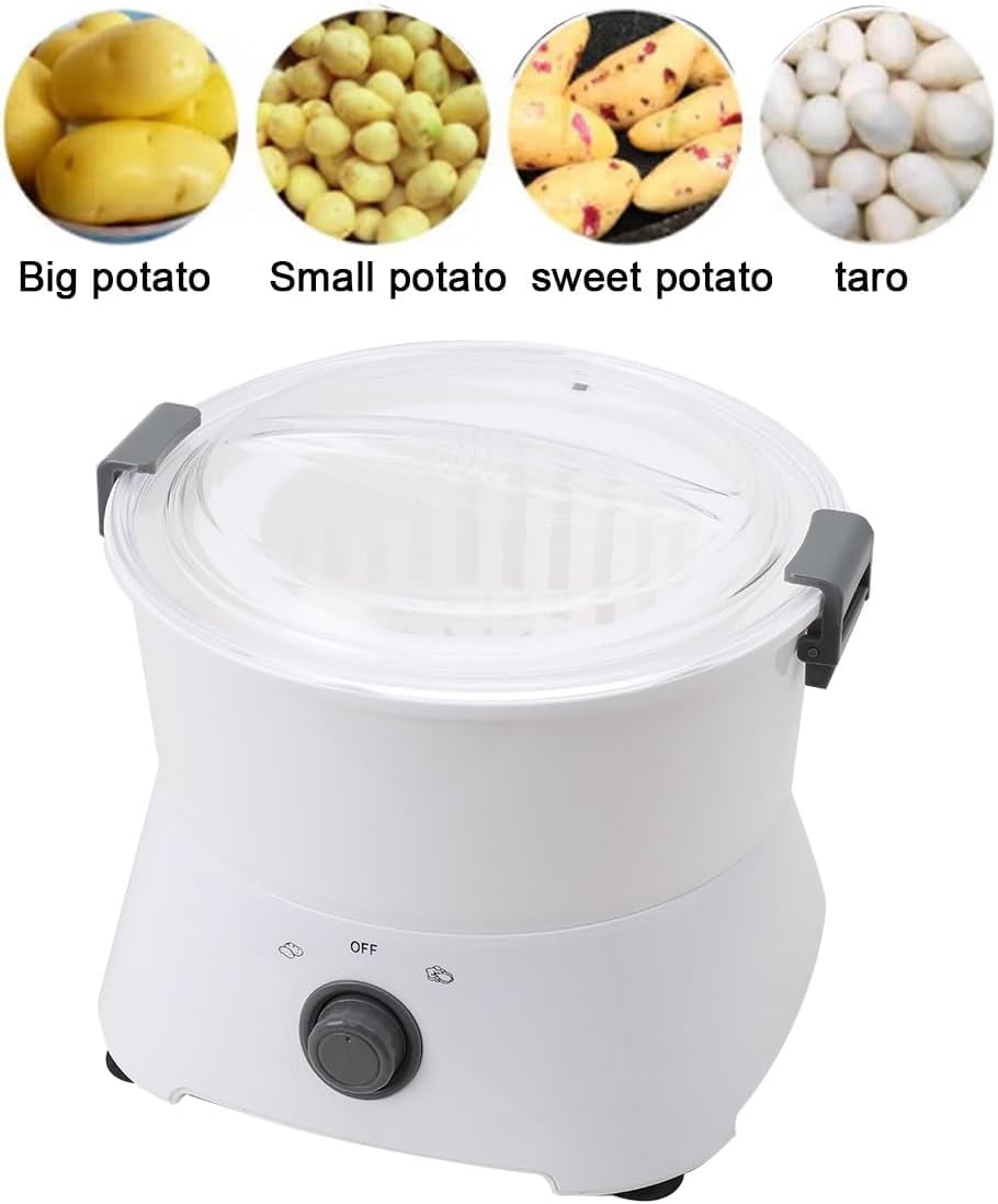 Pelapatate Elettrico, pelapatate Automatico da 85 W, pelapatate Commerciale con Comando a Un Pulsante, pelapatate Multifunzione per Frutta e Verdura, essiccatore per Verdure