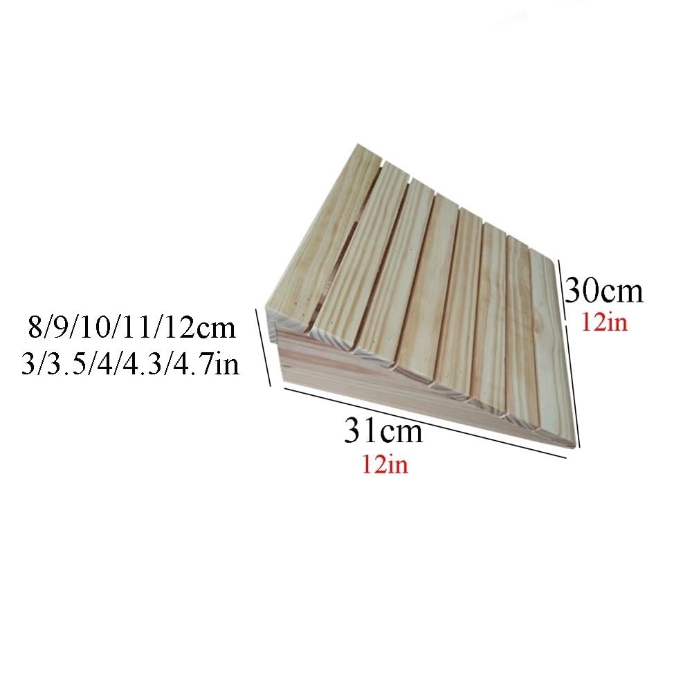 Rampa De Umbral De Madera, Rampa De Entrada Para Silla De Ruedas, 7-15cm Altura, Rampa De Acceso, Rampa De Bordillo Para Discapacitado, Escalones, Scooter(31 * 30 * 10cm/12.2 * 12 * 4in)