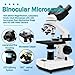 Microscope for Adults,40X-2000X LED Binocular Compound WF10x & WF25x Eyepieces, Dual LED Lighting, Layer Mechanical Stage