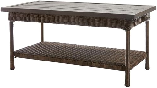 hampton bay megan round terrafab outdoor coffee table
