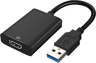 Herfair USB to HD Adapter for Monitor,Type 3.0/2.0 to HD Cable Converter 1080P Connector Output for Computer Laptop Desktop with Multiple Windows 11/10/8.1/8/7(Need to Install Driver)