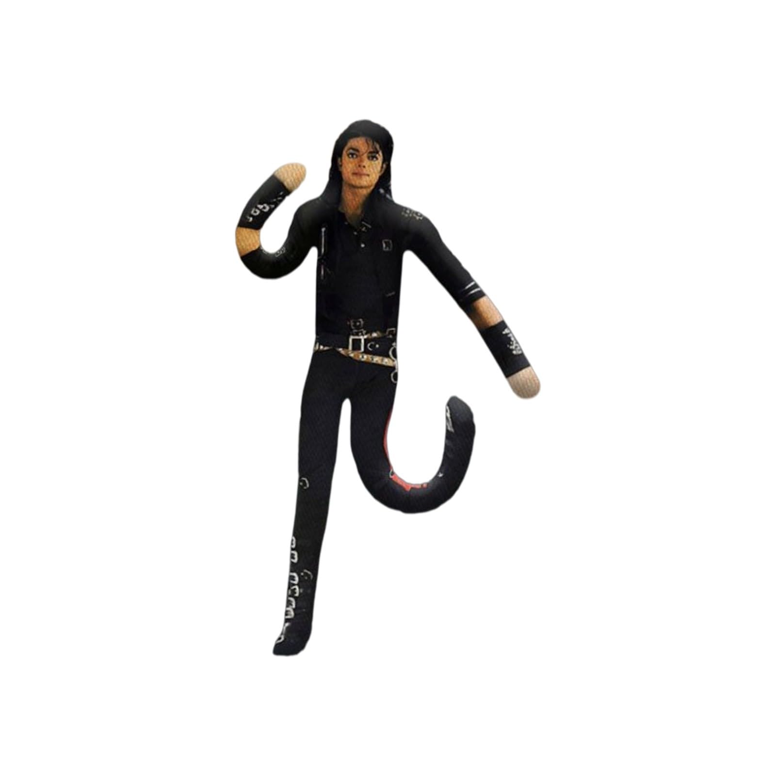 Michael Doll Plush Mj Pillow King of Pop Music Legend Plushies Pop Icon Inspired | the Limbs Are Movable Rock King Classic Plush Halloween Christmas Car Decorations (f)