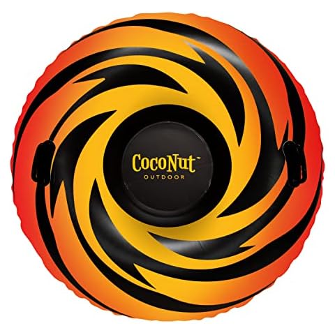 CocoNut Outdoor- 48” Solar Flare Cyclone Inflatable Snow Ring- Heavy Duty Snow Sled with Sturdy Handles for Kids, Teens and Adults-Cold Resistant Toboggan -Lightweight Tube for Boys and Girls Cover