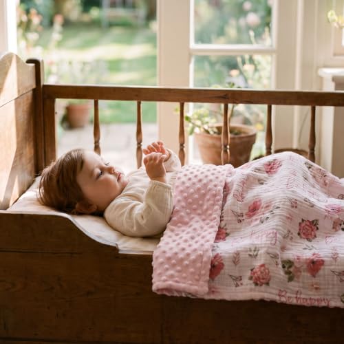 Image of GLLQUEN BABY Muslin Baby Blankets for Boys & Girls, 2-Layer Toddler Blanket