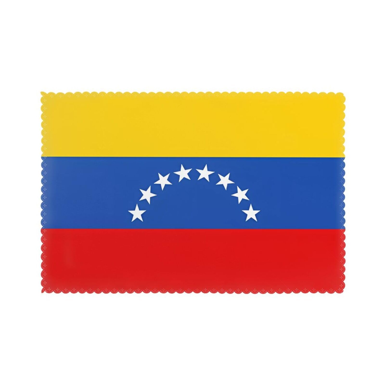 Flag of Venezuela Placemat set of 6, oil-proof, washable, suitable for kitchen, restaurant, party, etc.