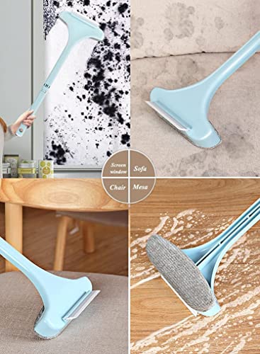 Image of 2 in 1 Window Cleaner Brush Glass Cleaning Scraper, Mesh Screen Cleaner, Window Screen Cleaning Brush Washing Equipment, Window Cleaner Tool with Wet and Dry Dual-Use