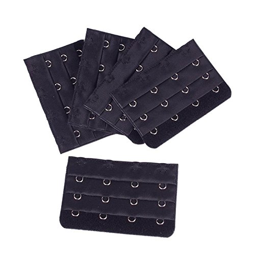 CALISTOUS portátil Ajustable Longitud tamaño Ropa Interior Sujetador Extensores 4 Ganchos Color de la Piel