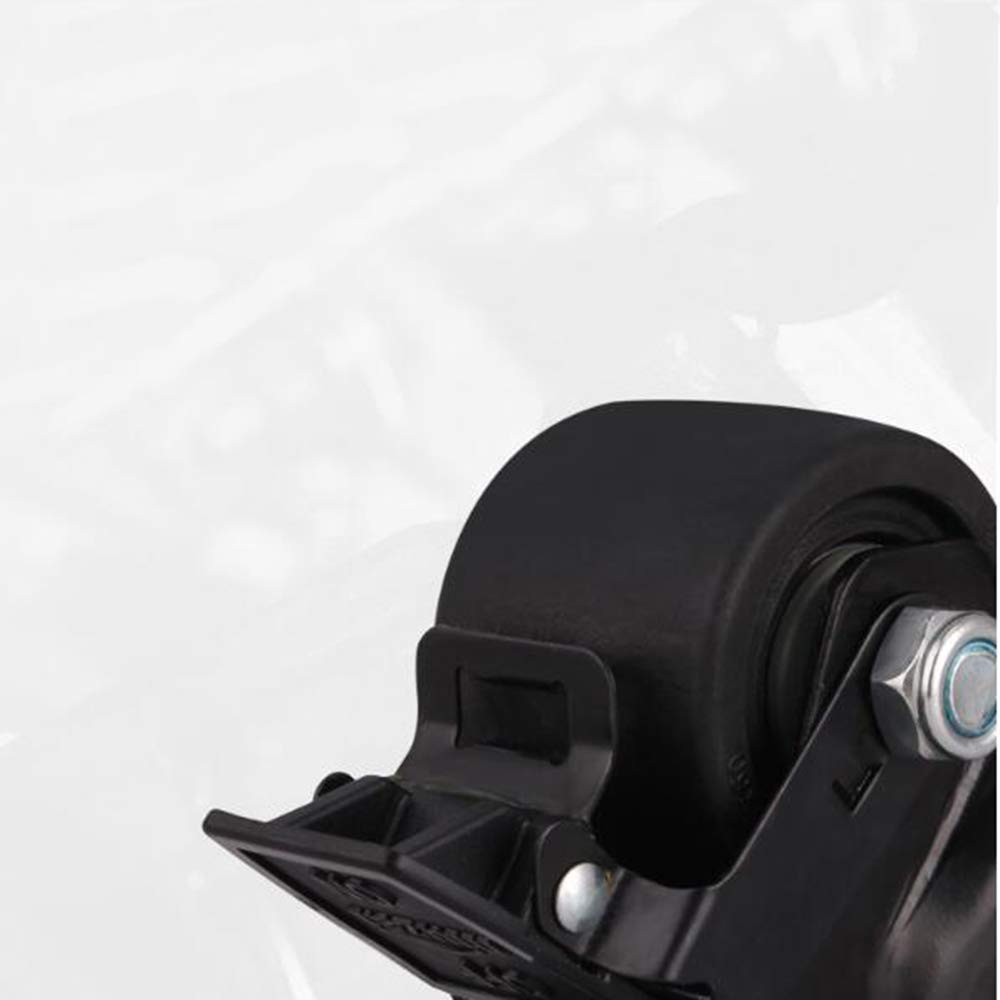 Ruedas para muebles ruedas para cargas pesadas. 4 Ruedas Giratorias Ruedas Giratorias De 50 Mm con Carro De Freno Ruedas for Muebles Ruedas De Nylon Ruedas Industriales Negras Capacidad De Carga 500 K