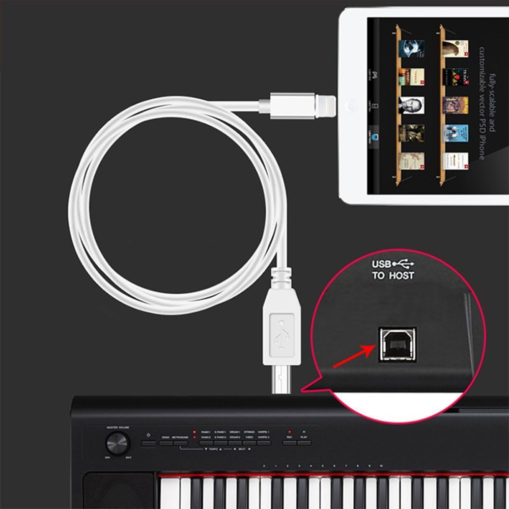 Amazon.co.jp: Lightning to USB 2.0ケーブルタイプB接続ケーブル